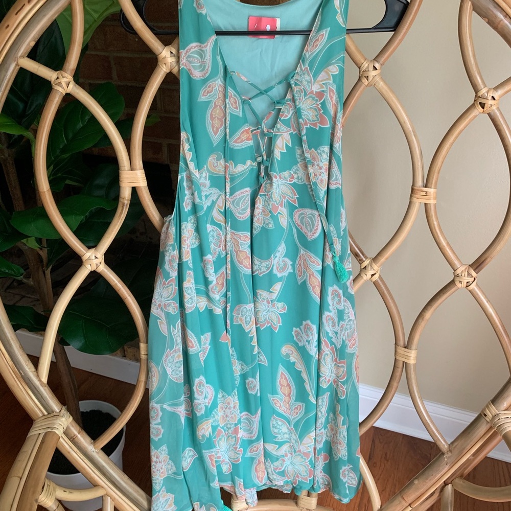 Mumu lace up tunic dress